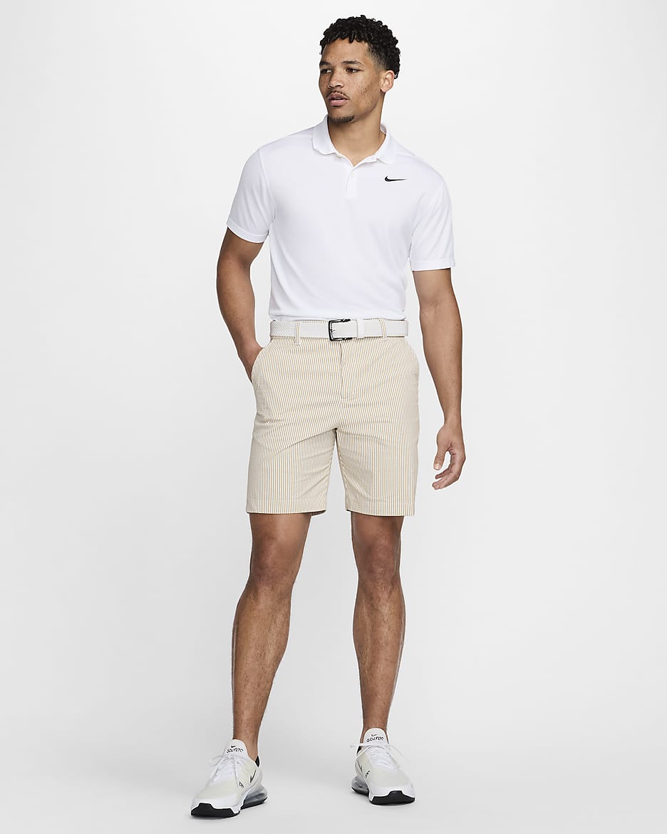 Nike khaki golf shorts online